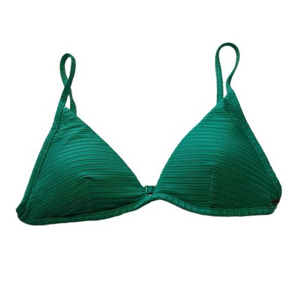 Rip Curl Ribbed Banded Triangle Bikini Top Large NWT - Picture 1 of 4